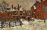 A Village in the Snow by Henry John Yeend King